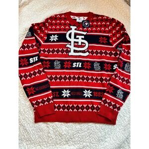 Mens St Louis Cardinals Ugly Christmas Sweater Pullover Size Medium MLB